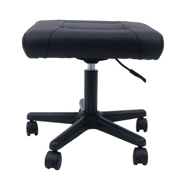 CNCEST Adjustable Footrest Office Foot Stool With Wheels Ergonomic Foot